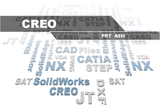 PTC Creo viewer - 3D-Tool opens Creo PRT and ASM files alongside CATIA, SolidWorks, NX, and STEP