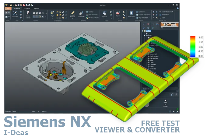 3D-Tool: open and convert Siemens NX PRT and I-DEAS files - measure and analyze NX assemblies