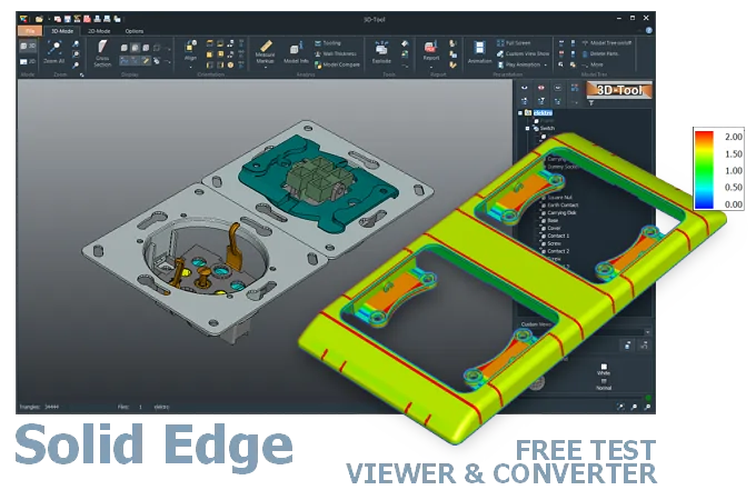3D-Tool: open and convert Solid Edge PAR and ASM files - measure and analyze Solid Edge models