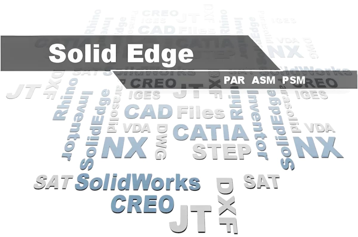 Designcenter Solid Edge PAR and ASM viewer - 3D-Tool opens Designcenter Solid Edge files alongside CATIA, Designcenter (NX), STEP, and SolidWorks