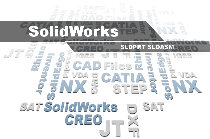 SolidWorks SLDPRT and SLDASM viewer - 3D-Tool opens SolidWorks files alongside CATIA, NX, STEP, and SAT