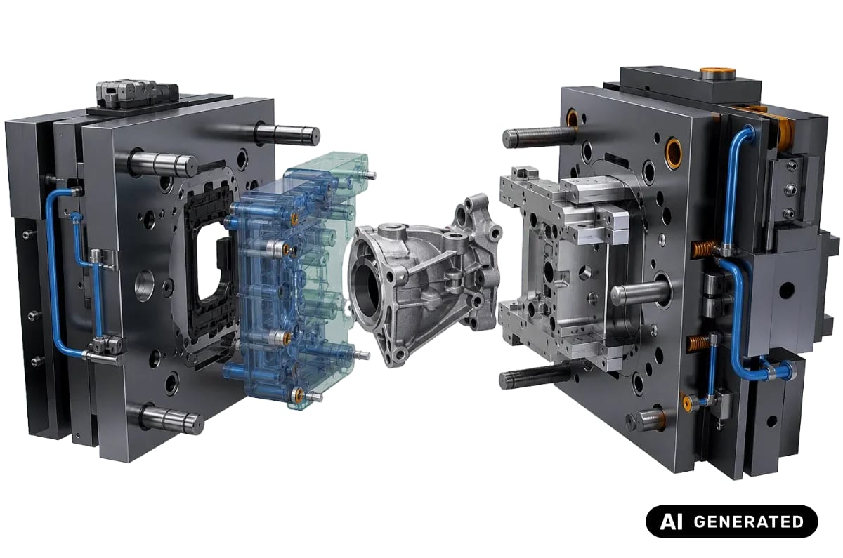 Component prepared for tooling analysis in 3D-Tool