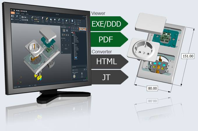 3D CAD collaboration via the free 3D-Tool Viewer or 3D-PDF