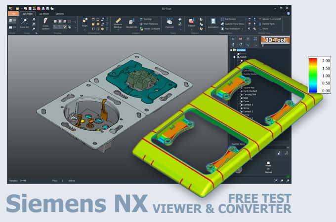 Screenshot of the 3D-Tool Siemens NX viewer and converter
