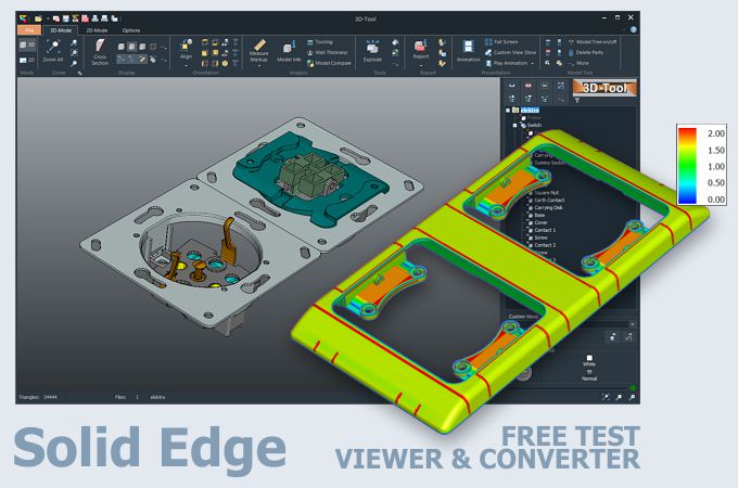 Screenshot of the 3D-Tool Solid Edge viewer and converter