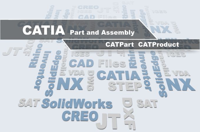 CATIA viewer for CATPart, CATProduct, CGR, 3DXML and model