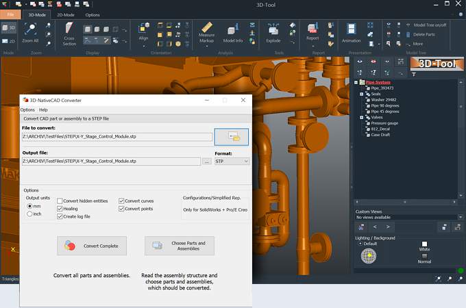 3D-Tool Premium and the 3D-NativeCAD Converter