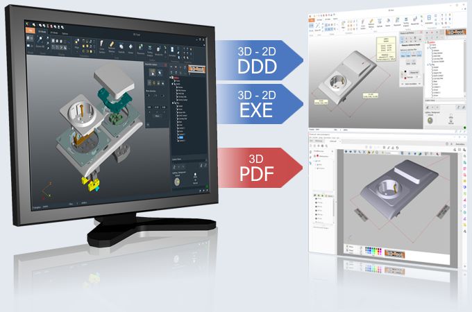 3D CAD collaboration via the free 3D-Tool Viewer or 3D-PDF