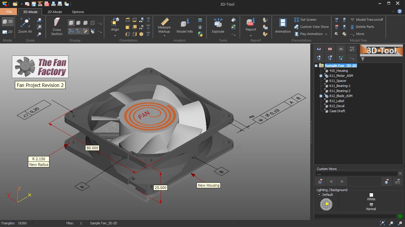 3D CAD Viewer with user friendly measure tools